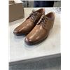 Image 2 : CLARKS COLLECTION MENS WHIDDON PLAIN DARK TAN LEATHER SHOES. SIZE 9.5 M