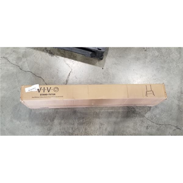 VIVO DARK WALNUT/BLACK MOBILE EASEL TV STAND WITH SHELF