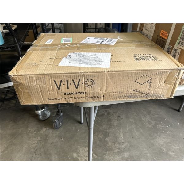 VIVO BLACK 20" X 15" SWIVEL COUCH DESK