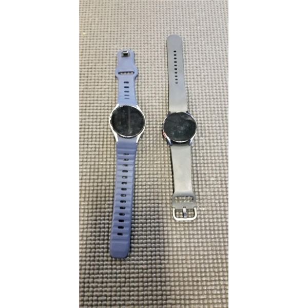 2 SAMSUNG SMART WATCHES, UNAUTHETICATED, UNTESTED, FOR PARTS
