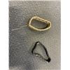 Image 3 : 925 GOLD TONE COVENTRY BRACELET W/ SAFTEY CHAIN AND BLACK STEEL LACOSTE BRACELET