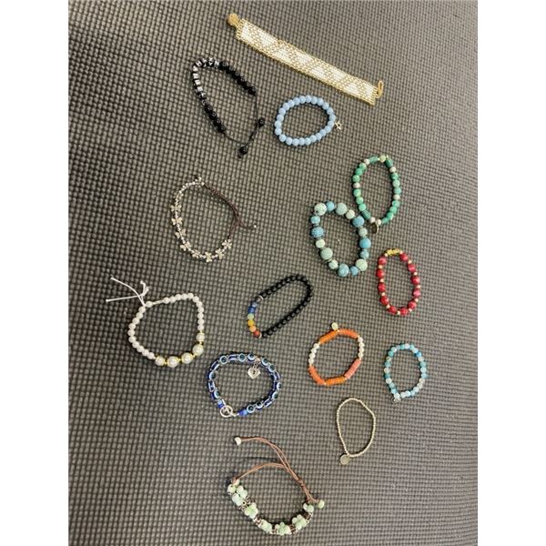 ASSORTED BEADED BRACELETS