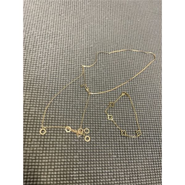 STAMPED BRACELET AND NECKLACE