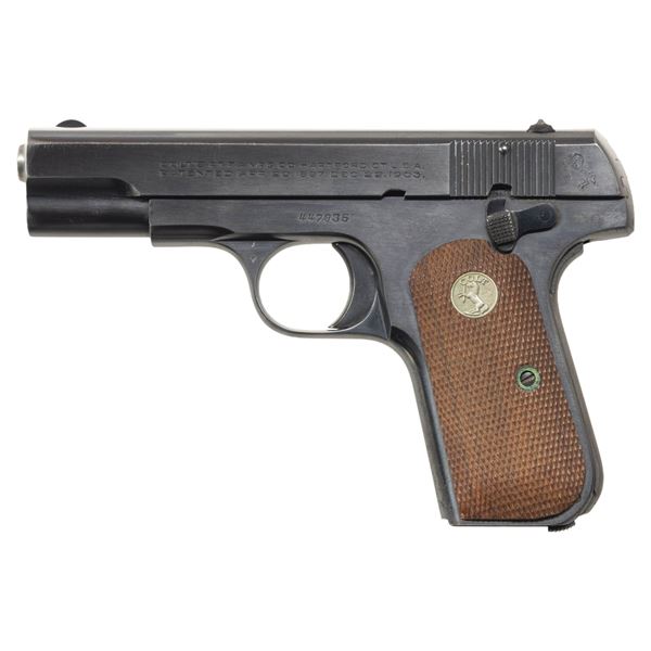 COLT MODEL 1903 HAMMERLESS SEMI-AUTOMATIC PISTOL.