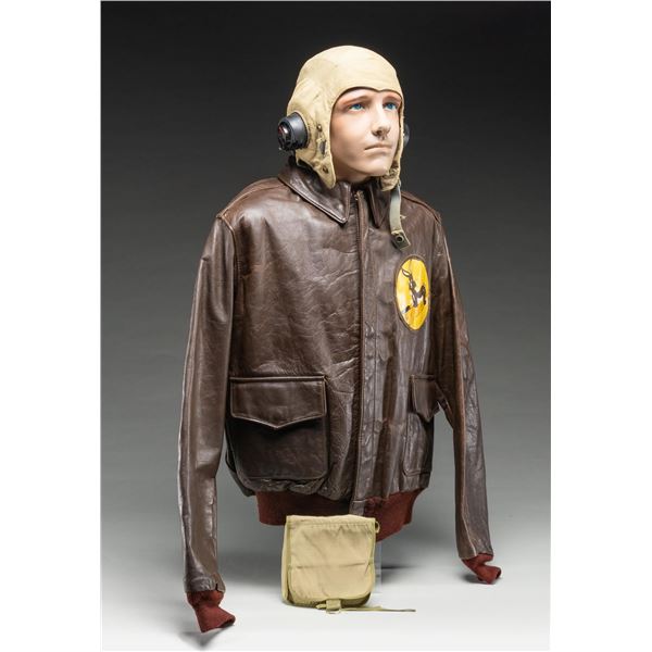 WWII ARMY PAINTED A-2 FLIGHT JACKET OF LT. STEVE