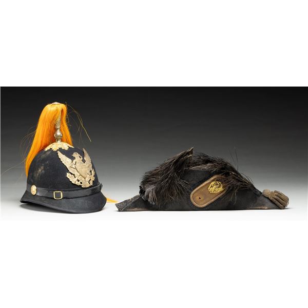 US M1872 CHAPEAU DE BRAS & US M1881 CAVALRY HELMET