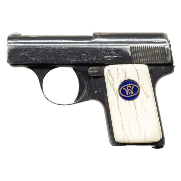ENGRAVED WALTHER MODEL 9 SEMI-AUTOMATIC PISTOL.