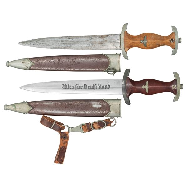 2 WWII GERMAN SA DAGGERS.