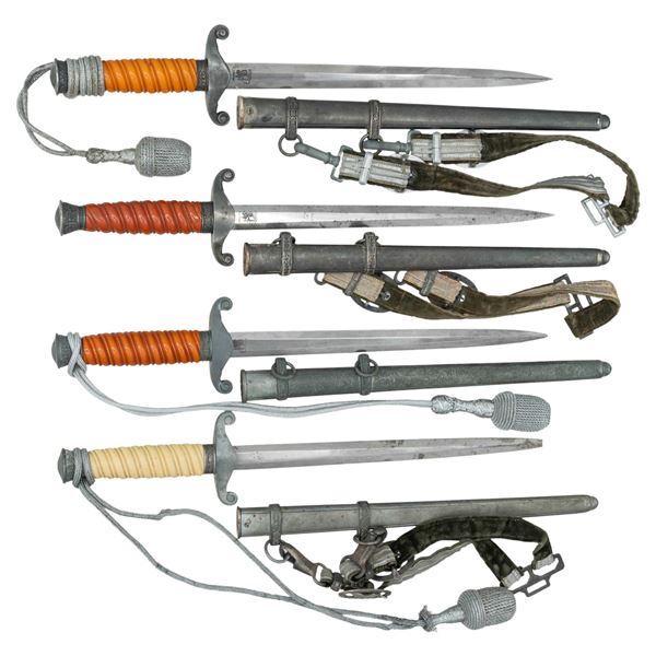 4 WWII GERMAN ARMY DAGGERS.