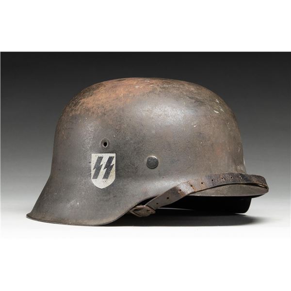 RARE WWII GERMAN M42 SS HELMET.