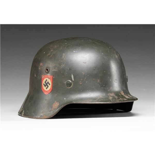 WWII GERMAN M35 POLICE HELMET.