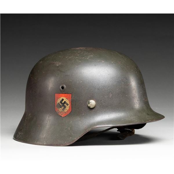 WWII GERMAN M35 POLICE HELMET.