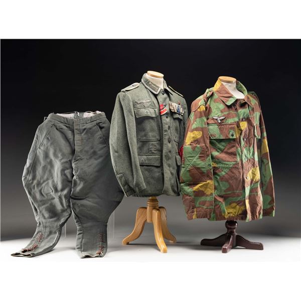 WWII GERMAN AND POST WWII UNIFORM PARTS