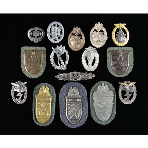 WWII GERMAN ORIGINAL & REPRODUCTION BADGES.