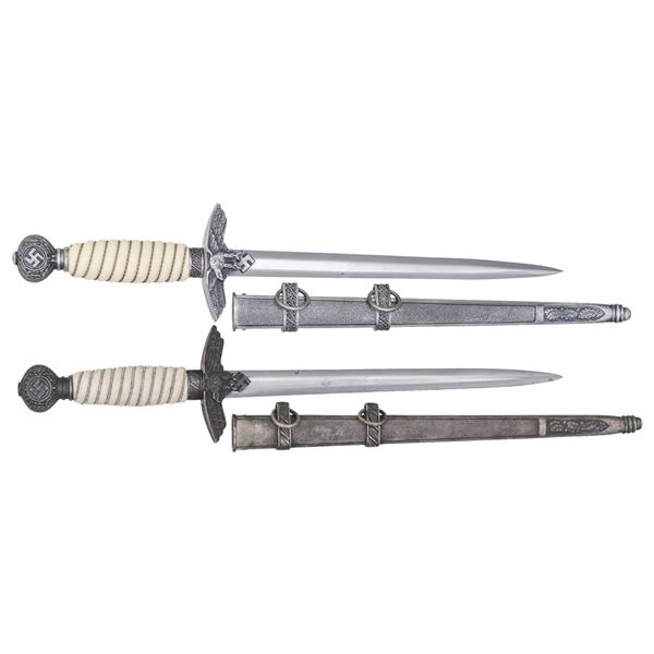2 WWII & WWII STYLE LUFTWAFFE DAGGERS.