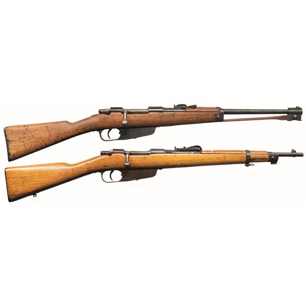 2 ITALIAN CARCANO BOLT ACTION CARBINES.