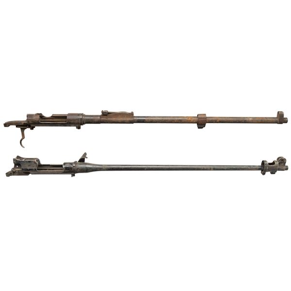 2 MILITARY BARRELED ACTIONS.