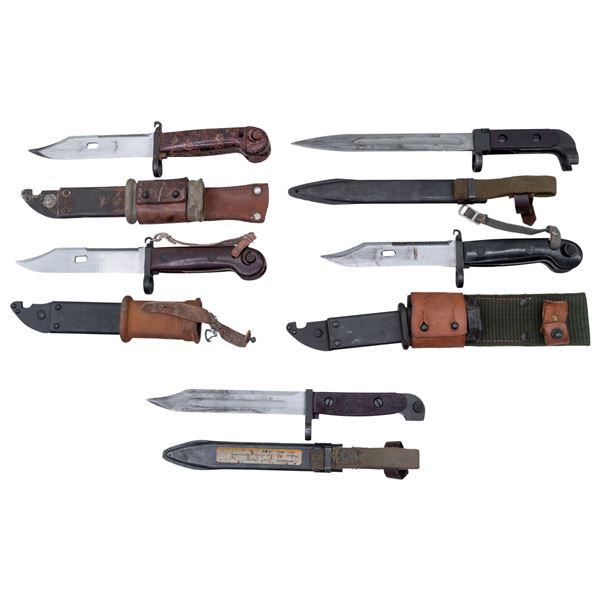 LOT OF 5 AK BAYONETS.