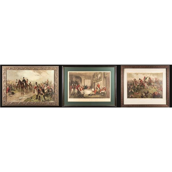THREE MILITARY PRINTS.