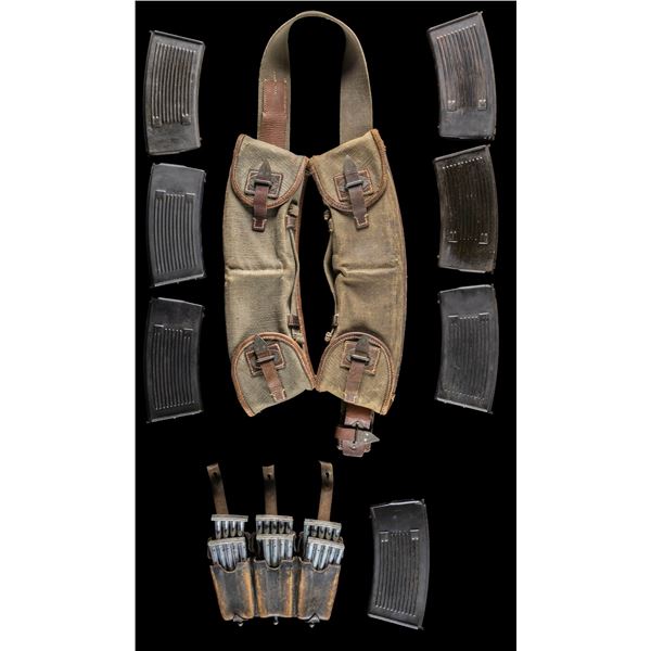 LOT OF GERMAN MG13 MAGAZINES, MG13 DOUBLE SHOULDER