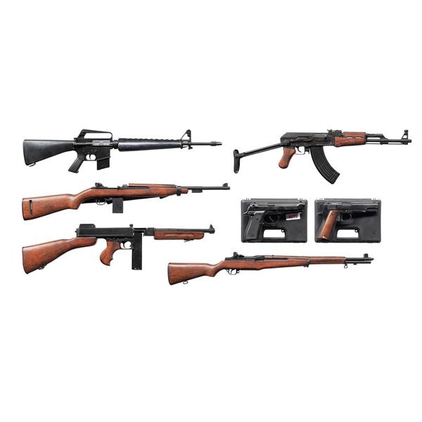 5 DENIX REPLICAS & 2 BRUNI BLANK FIRING GUNS.
