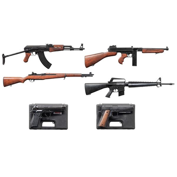 4 DENIX REPLICAS & 2 BRUNI BLANK FIRING GUNS.