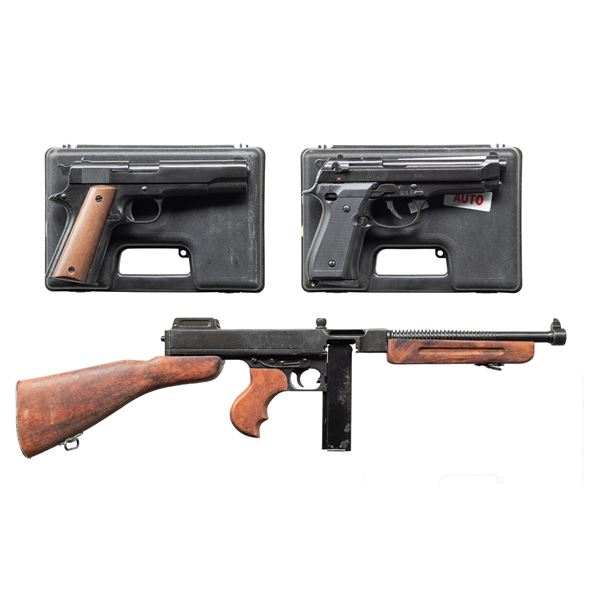 DENIX REPLICA & 2 BRUNI BLANK FIRING GUNS.