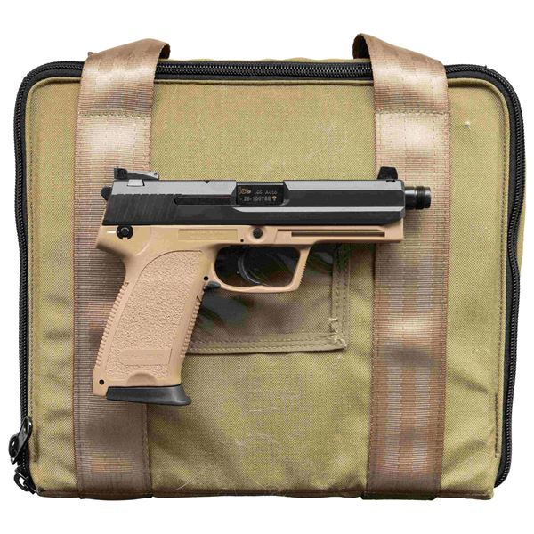 HK USP 45 TACTICAL SEMI AUTO PISTOL WITH CASE.