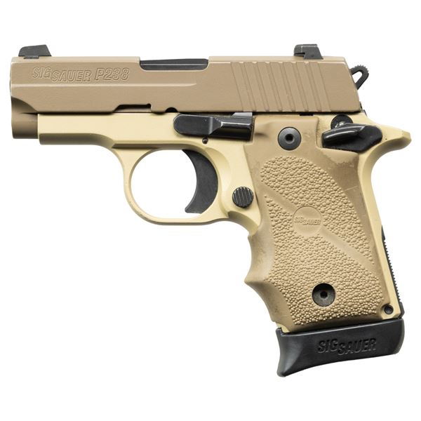 SIG SAUER P238 DESERT SEMI AUTO PISTOL.