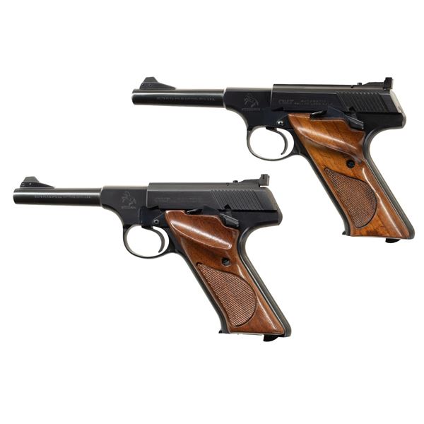 PAIR OF THIRD SERIES COLT WOODSMAN SEMI-AUTOMATIC