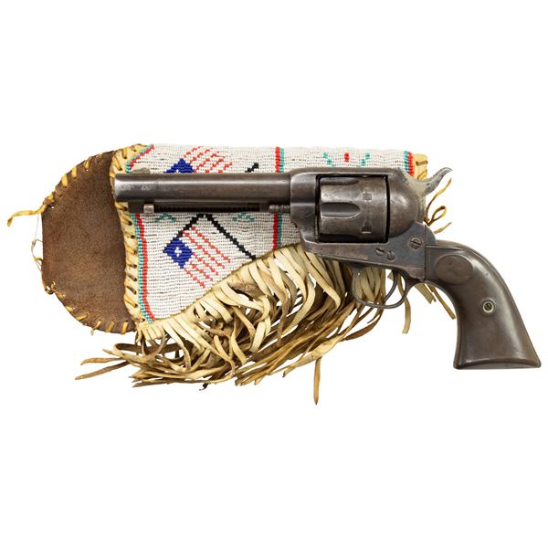 COLT SINGLE ACTION ARMY REVOLVER & HOLSTER.