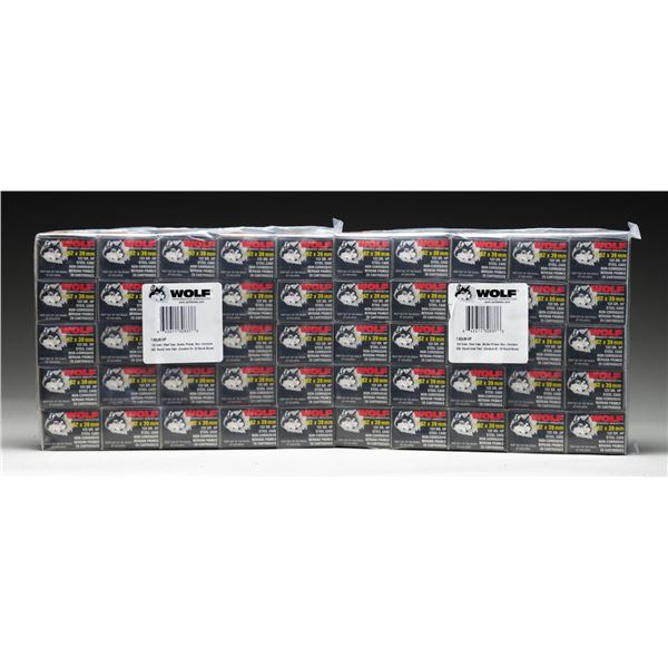 1 CASE (1,000 rds). OF WOLF 7.62X39 HOLLOW POINT