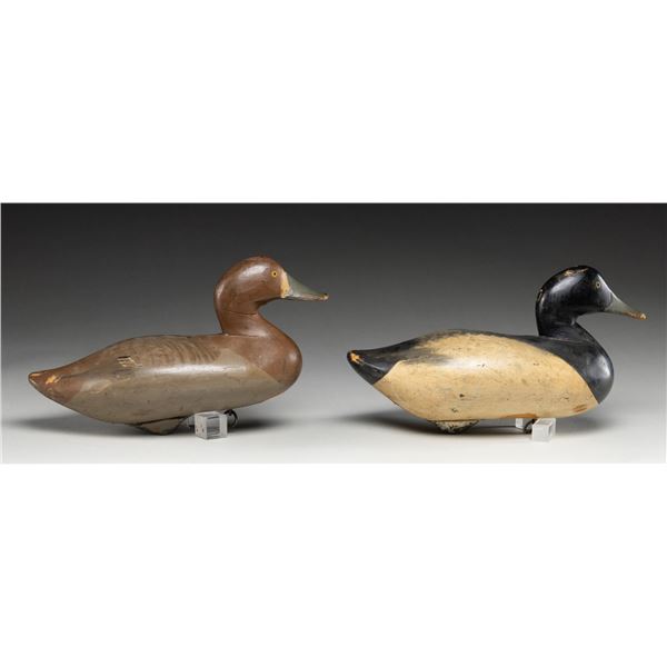 PAIR OF MADISON MITCHELL BLUE BILL DECOYS.