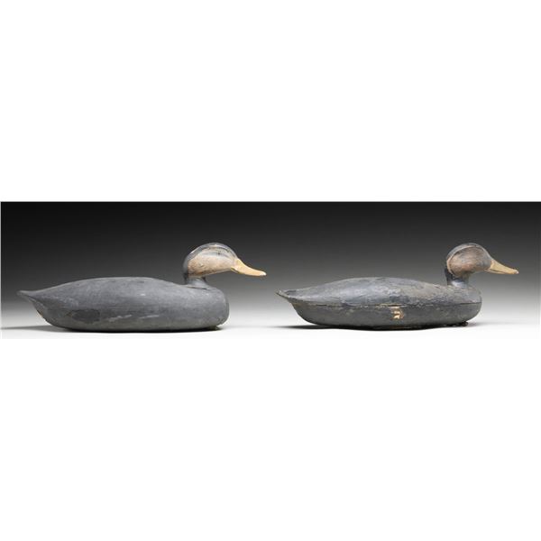 2 MADARA OF PITTMAN, NJ WOODEN DECOYS.