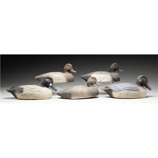 5 STYROFOAM & PAPER MACHE DECOYS.