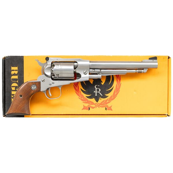 RUGER STAINLESS OLD ARMY REVOLVER.