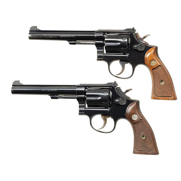 LOT OF TWO SMITH & WESSON 17 DA REVOLVERS.