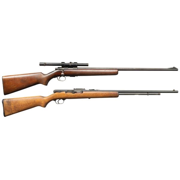 WINCHESTER 69A & JC HIGGINS 101.16 RIMFIRE RIFLES.