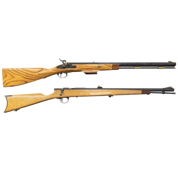 2 CVA MUZZLELOADING RIFLES.