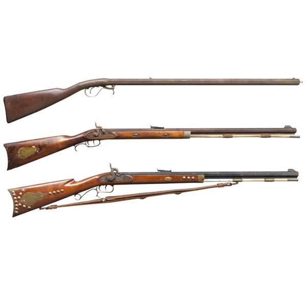 3 MUZZLELOADING PERCUSSION RIFLES.