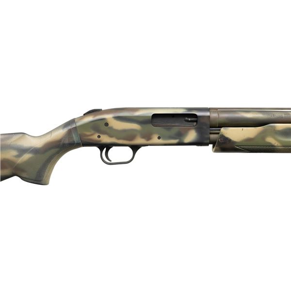 MOSSBERG 500C CAMO PUMP SHOTGUN.