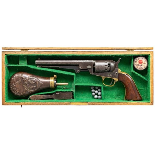 MANHATTAN 2ND SERIES NAVY REVOLVER WITH CASE.