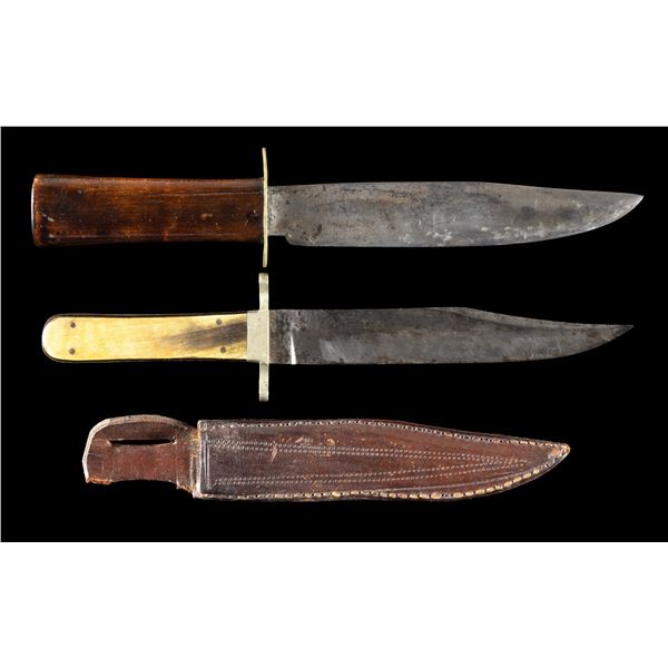 2 ANTEBELLUM BOWIE KNIVES.
