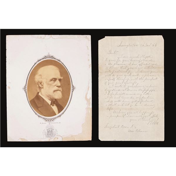 ROBERT E. LEE PHOTO & FACSIMILE LETTER.