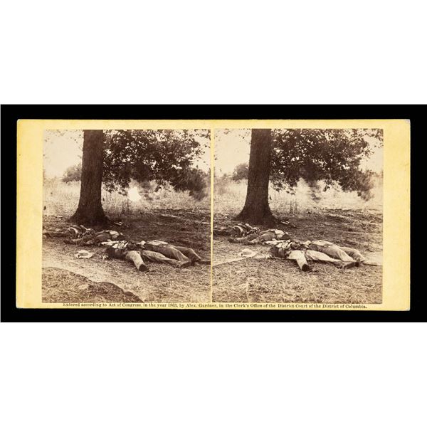 CONFEDERATE DEAD AT BATTLE OF GETTYSBURG, STEREO