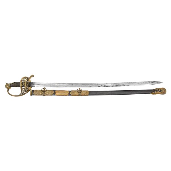PRESENTATION US STAFF SWORD OF ABOLITIONIST MAJ.