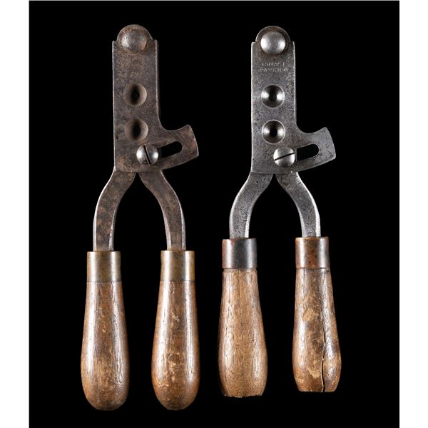 2 RARE "COLT PATENT" REVOLVING RIFLE BULLET MOLDS.