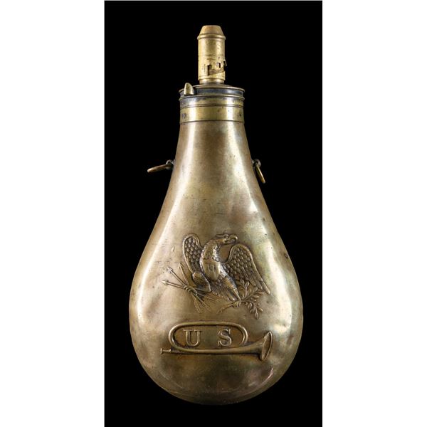 RARE DINGEE 1833 DATED RIFLE FLASK.