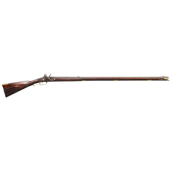 SIGNED CONTEMPORARY FLINTLOCK RIFLE.