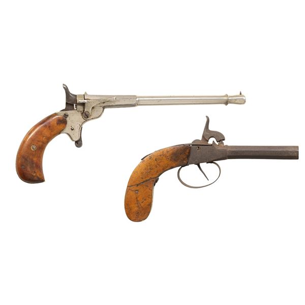PERCUSSION BOOT & GERMAN PARLOR PISTOL.